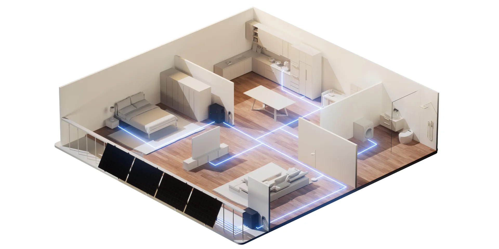 Balcony solar panel installation on a Nairobi apartment